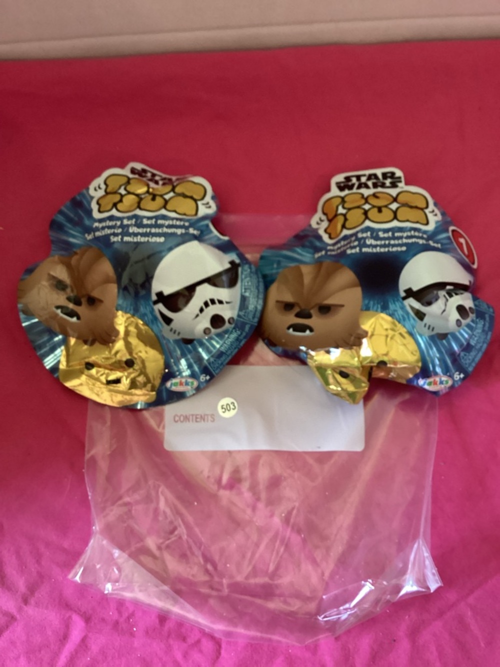 503-Lot of 2 Star Wars Tsum Tsum Mystery Set Series 1 Figure Blind Bags
